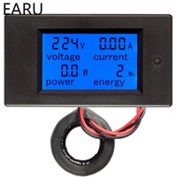20A 100A AC 80-260V DC 6,5-100V Цифровой светодиодный дисплей Вольтметр Амперметр ваттметр измеритель мощности энергии 12V 24V 110V 220V Вольт тестер 4000336662506