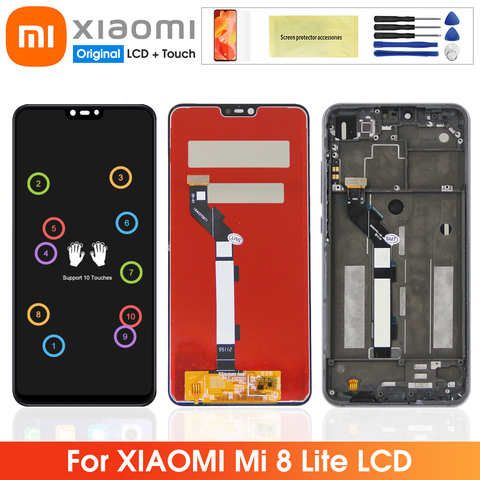 Оригинальный дисплей 6,26 дюйма для Xiaomi Mi 8 Lite M1808D2TG, ЖК-дисплей с сенсорным экраном и дигитайзером в сборе для Xiaomi Mi 8 Youth / Mi 8X 4000377818451