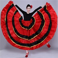 Костюм для танцев по-испански, женский классический костюм для фламенко, с юбкой-качели, для выступлений с изображением корриды, 360/540/720 4000416904227