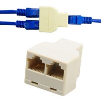 2 шт./лот 1-2 способа LAN Ethernet кабель сетевой кабель RJ45 Женский сплиттер Соединительный адаптер Горячая Распродажа 4000435035460