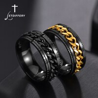 Крутое вращающееся кольцо для мужчин и женщин, из нержавеющей стали, в стиле панк 4000440032353