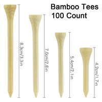 100 шт., бамбуковые футболки для гольфа, 4 размера 4000448087918