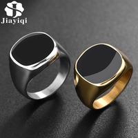 Кольцо Jiayiqi мужское гладкое, кольцо панк-рок из нержавеющей стали 316L, вывеска в стиле хип-хоп вечерние няя бижутерия, свадебное кольцо 4000461467161