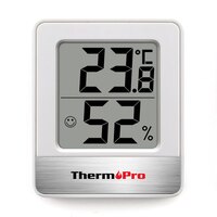 Погодная станция ThermoPro TP49, компактный гигрометр, цифровой Комнатный термометр черного и белого цветов, монитор температуры и влажности 4000474708767