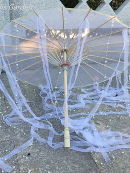 Китай, Япония, Промасленная пряжа, бумага, шелк, искусственный костюм, древняя китайская принцесса, зонт, драма, белый крафтовый зонт, косплей 4000481289214