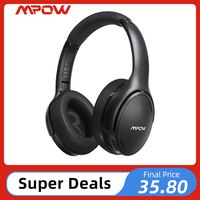 Mpow H19 IPO Bluetooth 5,0 наушники с активным шумоподавлением легкая беспроводная гарнитура CVC 8,0 микрофон 30 часов воспроизведения Быстрая зарядка 4000505600486