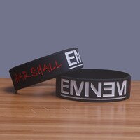 Популярный силиконовый резиновый браслет Eminem, американский рэпер, модный браслет для меломана, для женщин и мужчин, 1 шт. 4000509380162