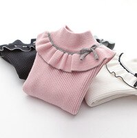 2020 модные весенние свитера для девочек, свитер с высоким воротником для девочек, От 2 до 12 лет, детская одежда, свитера 4000527996430