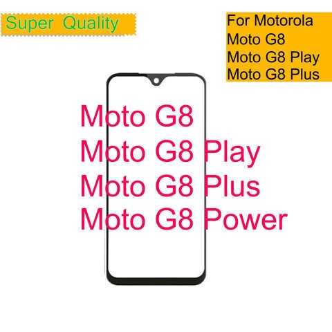 10 шт./лот передний внешний экран Стеклянная линза сенсорный экран ЖК-чехол для Motorola Moto G8 Play Power Plus сенсорная панель с клеем OCA 4000529152279