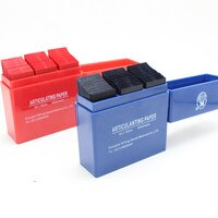 Красный/синий 300 листов/коробка, стоматологические сочленяющие бумажные полоски, стоматологические лабораторные изделия, инструмент для ухода за зубами, отбеливающий материал 55*18 мм 4000548496374