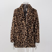 Пальто женское из искусственного меха с леопардовым принтом 4000563251946