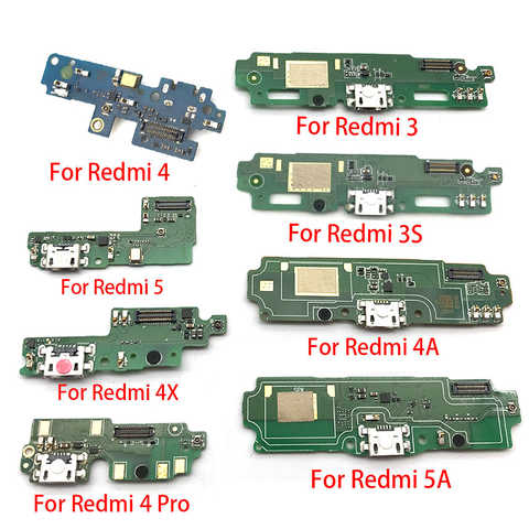 Док-станция с разъемом Micro USB, зарядное устройство, порт для зарядки, гибкий кабель, плата микрофона для Xiaomi Redmi 3, 3S, 4X, 4A, 5, 5A, 4 Pro 4000569522275