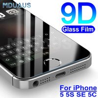 Защитное стекло MXARUA для iPhone 5/5S/5C, SE, закалённое стекло 9D 4000576043587