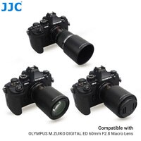 Реверсивная бленда JJC для объектива камеры OLYMPUS M.ZUIKO DIGITAL ED 60 мм F2.8 макрообъектив заменяет Olympus фотообъектив бленда 4000607139583
