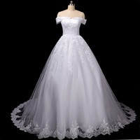 Женское свадебное платье с длинным шлейфом, кружевное платье принцессы, модель 2022 4000624050277