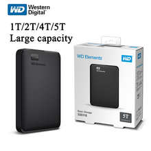 Жесткий диск Western Digital WD Elements, жесткий диск HDD 2,5 дюйма, 1 ТБ, 2 ТБ 4 ТБ, 5 ТБ, HDD USB, портативный внешний жесткий диск 4000635329519