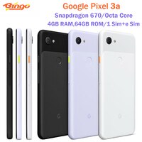 Google Pixel 3A смартфон с 5,5-дюймовым дисплеем, восьмиядерным процессором Snapdragon 5,6, ОЗУ 4 Гб, ПЗУ 64 ГБ, 670 МП, 8 Мп, 4G LTE 4000645157729