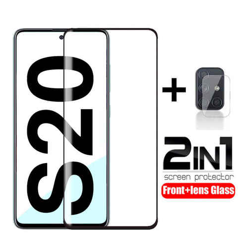 Закаленное стекло 2 в 1 для Samsung Galaxy S20 Ultra S20 FE Plus, Защитное стекло для экрана камеры Samsun S20ultra S 20 4000712579953