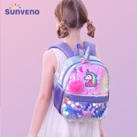 Детский рюкзак Sunveno для девочек, сумка для дошкольников, для детского сада, Реверсивный, с блестками, единорог, легкий подарок 4000726039076