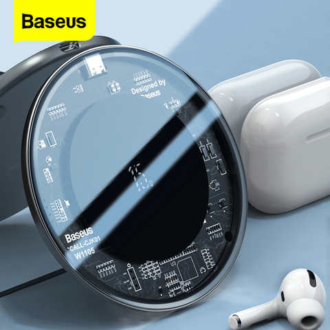 Беспроводное зарядное устройство Baseus 15 Вт Qi для Airpods Pro iPhone 11 Xs Max, быстрая Беспроводная зарядная площадка для Samsung S10 S9 Huawei P30 Xiaomi 4000735768914