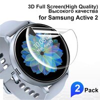 Защитное стекло для Samsung Galaxy Watch Active 1, 2, закаленное, ПЭТ, 40 мм, 44 мм, 2 шт. 4000746184844