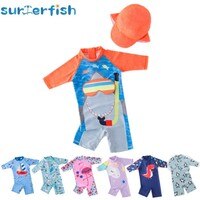Купальник с шапочкой для маленьких мальчиков, одежда для серфинга, купальный костюм с акулой для младенцев, малышей, детей, детский солнцезащитный пляжный купальный костюм, 2022 4000748799169