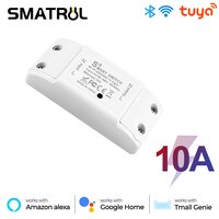 SMATRUL Tuya Light Wi-Fi переключатель Smart Life приложение голосовое реле контроллер модуль таймера Google Home Alexa Wall 110 В 220 В 10A 4000748926082