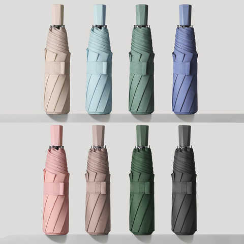 Мини-зонт с 8 спицами, складной, ветрозащитный светильник с защитой от ультрафиолета, портативные Зонты 4000755491141