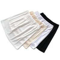 Летняя женская нижняя одежда, повседневные мини-юбки с подкладкой, эластичные комбинации, Нижняя юбка, Женский базовый полуподъюбник, интимная одежда для сна 4000755708415