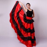 Женское испанское танцевальный костюм юбка фламенко, выступление на сцене конкурс, большие качели, балетные костюмы в цыганском стиле 4000765523034