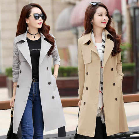 Женское двубортное пальто с отложным воротником, модель 3XL XXXL на весну 2020 4000791353139