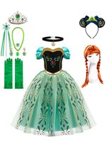 Платье принцессы Анны для девочек; платья для дня рождения; карнавальный костюм Эльзы на Хэллоуин для младенцев; нарядное платье Снежной Королевы; Fantasia Anna 4000792522983