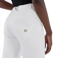Кожаные Брюки Shascullfites Melody, леггинсы с эффектом пуш-ап, облегающие джинсы, женские белые брюки со средней талией, повседневные джоггеры полной длины для женщин 4000792762969