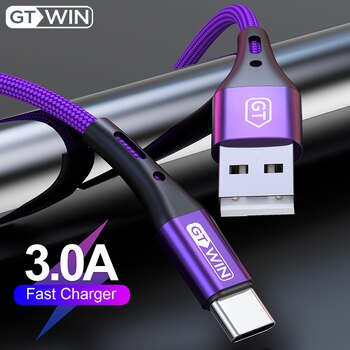 Кабель GTWIN USB Type C для Xiaomi Redmi Note 7 3A, кабель для быстрой зарядки и передачи данных для Samsung, Huawei, шнур USB C, зарядное устройство 4000801686158