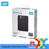 Оригинал! Жесткий диск Western Digital WD Elements, жесткий диск HDD 2,5 дюйма, 5T HDD USB, портативный внешний жесткий диск, 1 ТБ/2 ТБ/4 ТБ/5 ТБ 4000804478350