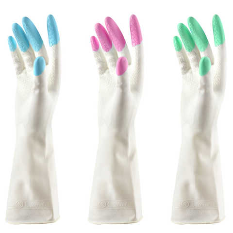 Латексные перчатки с длинным рукавом для мытья посуды, уборки дома 4000814678288