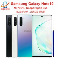 Samsung Galaxy Note10 N970U1 Note 10 N970U 256 Гб ПЗУ 8 ГБ ОЗУ сотовый телефон Восьмиядерный 6,3 "NFC Snapdragon 855 оригинальный телефон 4000823414043