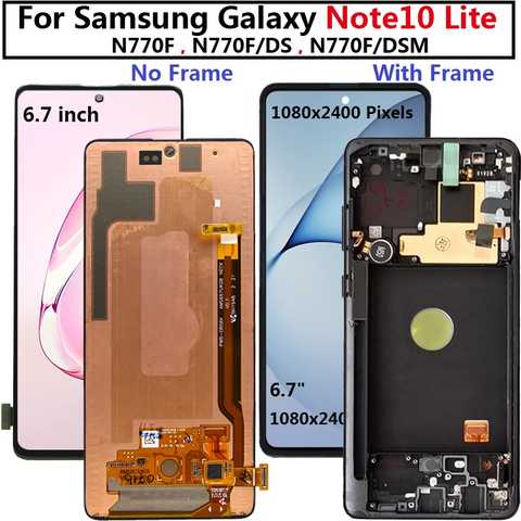 Для Samsung Galaxy Note 10 lite Lcd N770F/DS N770F/DSM с рамкой дисплей сенсорный экран дигитайзер для Samsung note10 lite N770 4000833864496