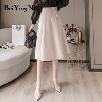 Женская свободная юбка Beiyingni, элегантная повседневная Однотонная юбка в Корейском стиле, весна-лето 4000837251437