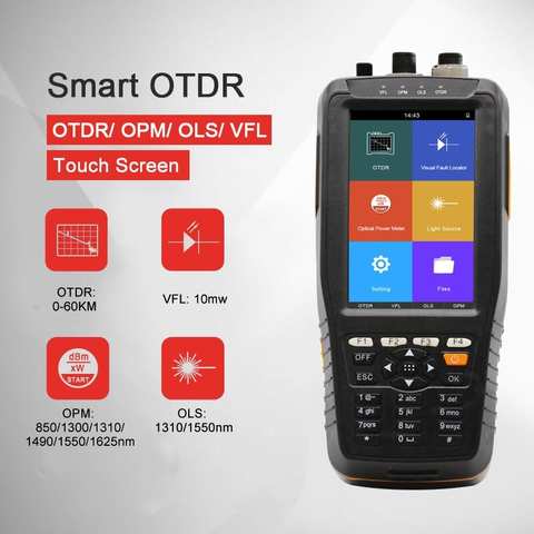 TM290 Smart OTDR 1310 1550nm 1610nm с сенсорным экраном VFL/OPM/OLS, оптический рефлектометр с временным доменом 4000849338648