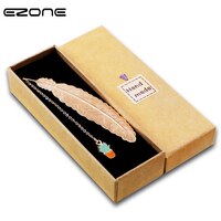 EZONE 1 шт. металлические перьевые закладки для книг, творческая Женская Подарочная коробка, упаковка для студентов, канцелярские товары, подарок для друзей 4000857596981