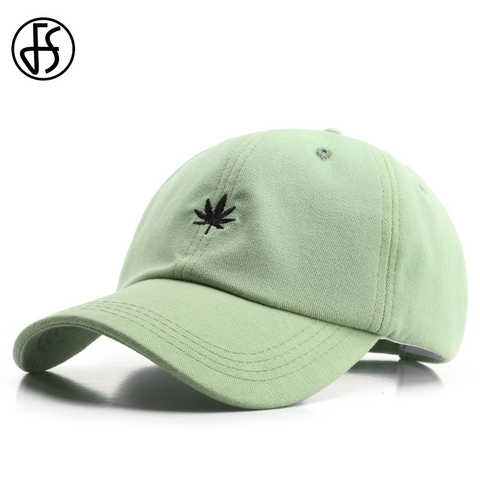 FS летняя бежевая Зеленая Мужская кепка с козырьком, хлопковая бейсбольная кепка с листьями, s для женщин, бейсболка в стиле хип-хоп, кепки для водителя грузовика, Gorras Hombre 2022 4000860628943