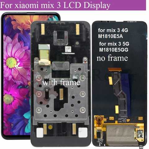 ЖК-дисплей 6,39 дюйма Super Amoled для XIAOMI MIX 3, дигитайзер экрана с рамкой для Mi mix3 Mix 3, ЖК-дисплей для mix 3 5G M1810E5A lcd 4000862847664