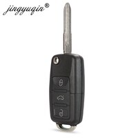 Jingyuqin HU49 лезвие ключа автомобиля оболочки для Фольксваген Гольф Сантана Джетта 3 кнопки флип ключи чехол Брелок Замена 4000876467710