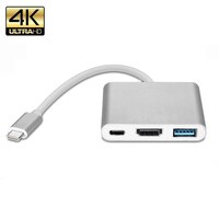 USB-C-удлинитель Thunderbolt 3, адаптер, USB Type-C, хаб с HDMI, совместимая 4K USB-C док-станция PD для MacBook Pro/Air 2020 4000876942680