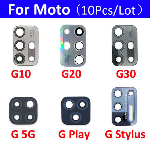 10 шт./партия, стеклянная крышка для объектива задней камеры Motorola Moto G10 G20 G30 G Stylus / G 5G Play G200 с защитной наклейкой 4000889838490