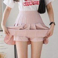 Женская мини-юбка с завышенной талией, розовая плиссированная юбка в Корейском стиле, весна-лето 2023 4000894181773