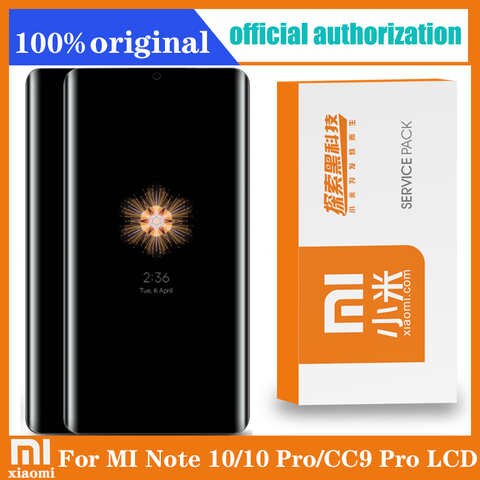 100% Оригинальный 6,47 "AMOLED ЖК-дисплей с рамкой для XiaoMi Mi Note 10 Note 10 Pro дисплей Mi CC9 Pro Сенсорный экран дигитайзер Запасные части 4000899543425