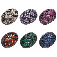 Плоские бусины с цветными кристаллами ZHUKOU для изготовления ювелирных изделий 4000903348649