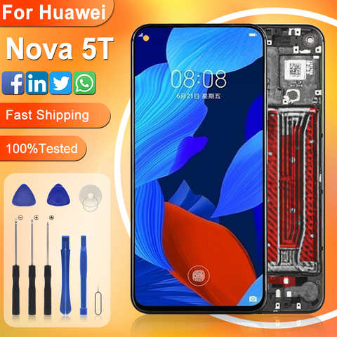 ЖК-дисплей для Huawei NOVA 5T с сенсорной панелью 4000907788234